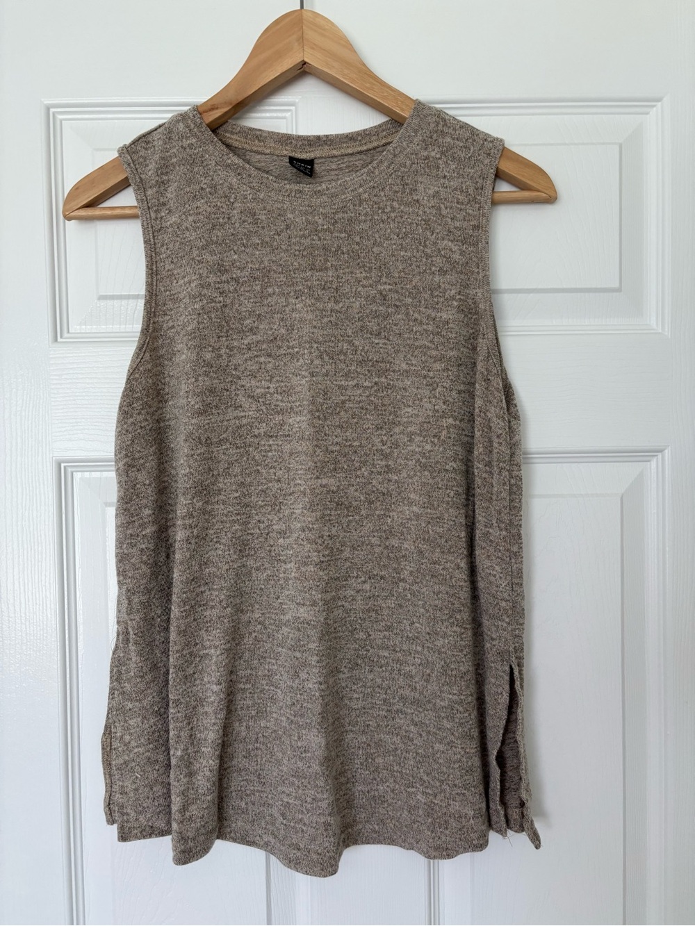SHEIN Taupe Sleeveless Knit Tunic Tank - Maternity